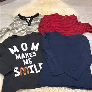 Old Navy Joe Fresh H&M Kids Long Sleeve Shirt Set - Camouflage, Red, Black, Blue
